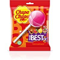 Chupa Chups Original- Caramelo con Palo de Sabores Variados- Bolsa de 10 unidades de 12 gr. (Total 120 gr.)
